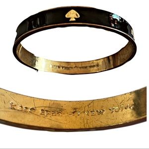 kate spade New York black Ace Bangle
